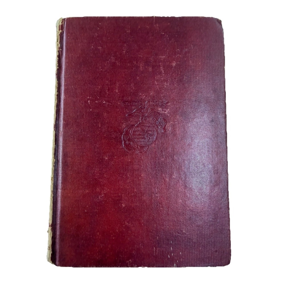 WWII 1943 Guadalcanal Diary Richard Tregaskis USMC Emblem HC Blue Ribbon